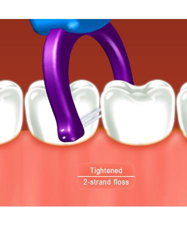TEEsmile Evolutionary Clean Dental Flossers Kit - 202 Piece Set with 2 Long Handles and 200 Refillable Head Replacements - Buy Online on GoSupps.com