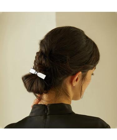 Elegant Bow Tie Kawaii Hair Clips 2 Pack - Metal Matte Hairpins for Women and Girls - Japanese Hair Barrettes Accessories (Little Size 2.56x0.67 Inch) - Buy Online on GoSupps.com