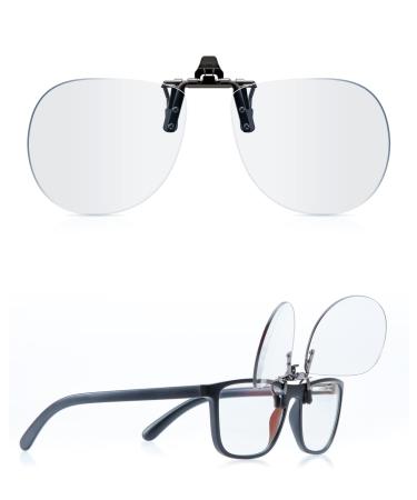 Goiteia 380-500nm Blue Light Filter Gaming Glasses Clip-on Gamers & Esport Accessories (Flip up 50% Blue Light Filter Clear)