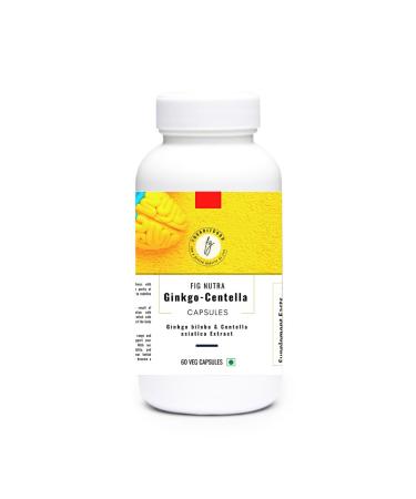 FounditGood FiG Nutra Ginkgo-Centella Capsules | Brain Health Supplement for Focus and Memory | Powerful Blend of Ginkgo biloba Leaf Extract and Centella asiatica Leaf Extract | 60 Veg Capsules