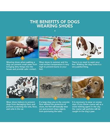 AQH Dog Shoes - Breathable 4-Piece Boot Set with Reflective Straps | Microfiber Leather & Rubber Sole for Paw Protection (Size C: 3.8-4.2 cm) - Buy Online on GoSupps.com