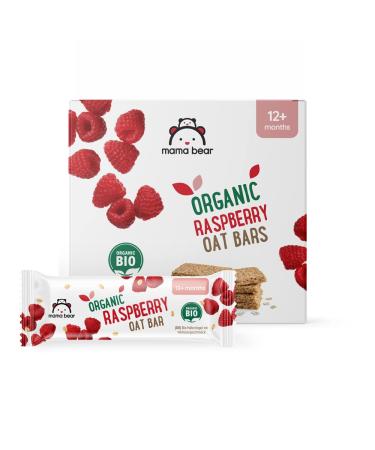 Mama Bear Organic Whole Grain Oat Bars with Raspberry - 20g Pack of 6 | Healthy Snack | International Shipping - Buy Online on GoSupps.com