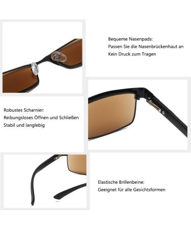 Eyglajdd Reading Glasses for Men & Women - Spring Hinge Brown & Black Reading Aid - 1 Pack 1.5x Magnification - Buy Online on GoSupps.com