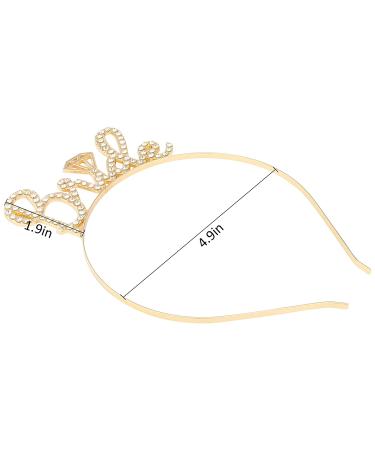 Bride to Be Tiara Headband for Bachelorette Party & Bridal Shower (Gold) - Buy Online on GoSupps.com
