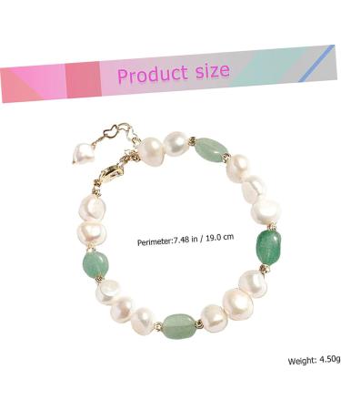 COLLBATH Charm Bracelet Mothers Day Pearl Bracelet Green Aventurine Bracelet Wrist Chain Fashion - Buy Online on GoSupps.com