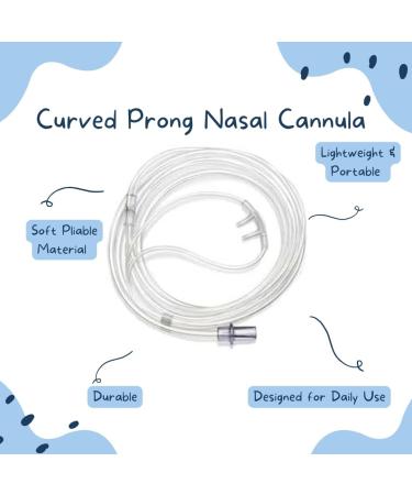Adult nasal cannula with curved prongs and 1.8m tubing from the oxygen store NHS clear soft-touch tube accessories home adult transparent plastic household for patient elderly health care - Buy Online on GoSupps.com