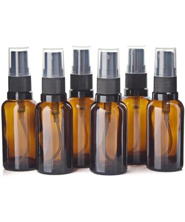 6 Pcs Empty Refillable 30ml Amber Glass Spray Bottles - Perfect for Essential Oils Perfume & Aromatherapy - Buy Online on GoSupps.com