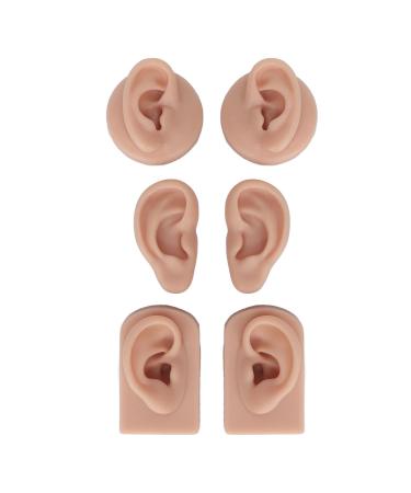 Handcrafted Silicone Human Ear Model - 3 Pairs for Acupuncture Training (Medium Skin Color) - Buy Online on GoSupps.com