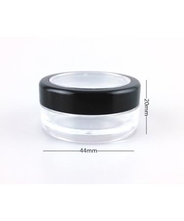 Yueton 10pcs Black Edge Open Window 10g Empty Clear Plastic Powder Compact Cosmetic Containers - Buy Online on GoSupps.com