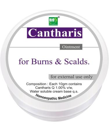 Bio India Cantharis (30g) - Relieves Pain of Burns, Scalds, Injuries, Eczema & Skin Redness | Includes Free Ujala Eye Drops - Buy Online on GoSupps.com