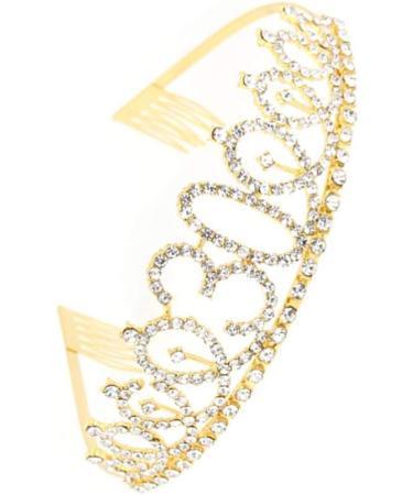 Lurrose 21st Birthday Crystal Crown | Rhinestone Tiara Headband for Wedding & Party Decor (Golden Size 7) - Buy Online on GoSupps.com