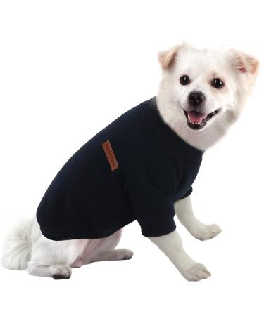 Hualisiji dog sweater fleece dog sweater large dogs sweatshirt warm and light with a soft texture easy to wear and light colors (s navy blue) S navy blue