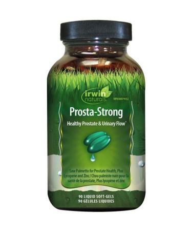 Irwin Naturals Prosta-Strong Liquid Softgels - Prostate Health Supplement with Saw Palmetto Lycopene & Pumpkin Seed Oil - Men's Prostate Support - 90 Liquid Softgels