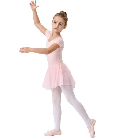 DanSwan Ballet Pink Long Sleeve Leotard Tutu Dress for Toddler Girls 4-5T - Buy Online on GoSupps.com