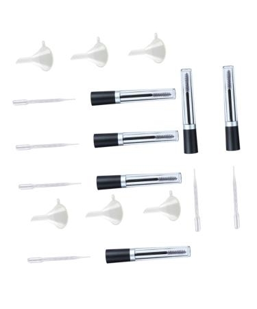 VINTORKY 2 18pcs Mascara Tube 10ml Empty Tube Funnel Dropper Eyebrow Applicator Bottle Liner Tube Black