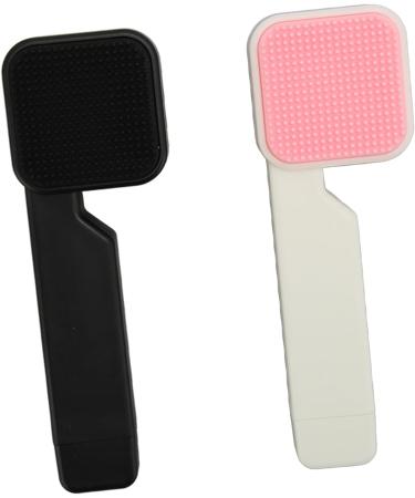 Double Sided Face Brush Soft Bristles Facial Cleansing Brush Ergonomic Long Handle Exfoliator Facial Scrubber Fiber Wool - Buy Online on GoSupps.com