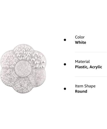 SATINA 5600Pcs White Flat Back Pearl Half Round Beads - DIY Craft, Jewelry, Wedding Decor - Buy Online on GoSupps.com