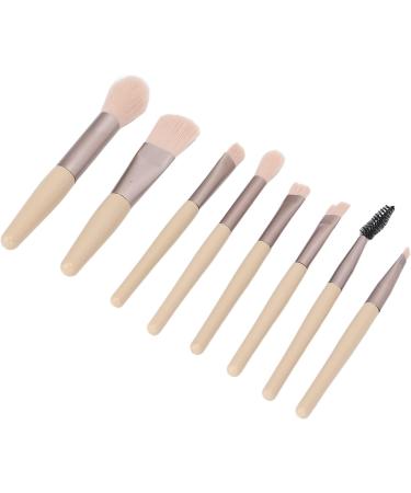 Eyeshadow Brush Makeup Brushes Set Professional Fluffy Grip Powder 8 Pieces for Women for Daily Makeup Ivory - Buy Online on GoSupps.com