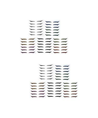 HAPINARY 72 Pairs Glitter Eyeliner Eye Makeup Tools Eyelid Transfer Tape Transfers Eyeliner Instant Sticker