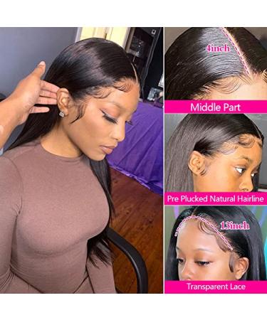 24 Brazilian Human Hair Lace Front Wig - 180% Density - Natural Color - T Part Style - Buy Online on GoSupps.com