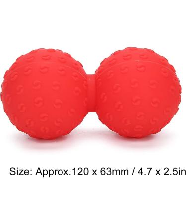 Ververt Touch Double Massage Ball | Leg Back & Shoulder Muscle Relaxation | Deep Tissue Massage & Yoga Fitness Ball | Red - Buy Online on GoSupps.com