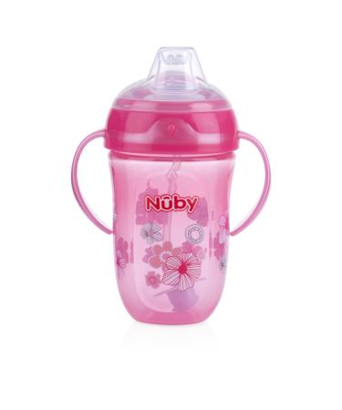 Nuby 2 Pack 9oz BPA-Free 360 2 Handle Cup - Pink Flower & Purple Owl Design - Buy Online on GoSupps.com