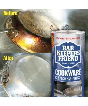 Bar Keepers Friend Cookware Cleanser & Polish 12 oz | Stainless Steel & Copper Cleaner Degreaser & Stain-Remover - International Shipping Available - Buy Online on GoSupps.com