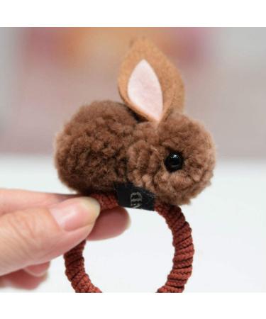 Aysekone 5 Pack Stuffed Rabbit Hair Scrunchies for Girls - Cute Bunny Ponytail Holders - Buy Online on GoSupps.com