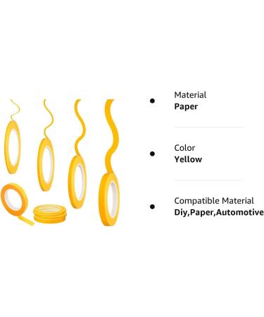 Epakh 4 Rolls Pinstripe Tape Set - 1/16, 1/8, 1/4, 1/2 Inch Width x 52 Yards Long - Yellow Masking Tape for Painters, Automotive, DIY - Ideal for Car, Auto Paint, Art - Buy Online on GoSupps.com