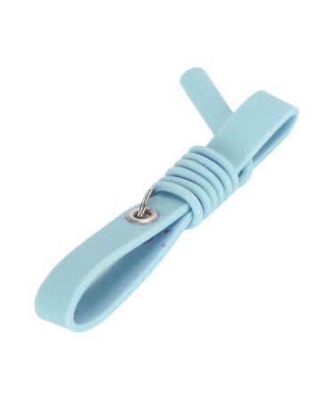 Eyelash Tweezers Holder Protector Practical Use Silicone Material Skin-Friendly Soft Texture Tweezers Wrist Strap High Elasticity for Eyelash Transplantation (Blue)
