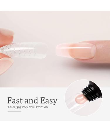 TAYE Poly Gel Set - 4 Colors (Clear Pink Nude White) - 30g Nail Extension Gel for Beginners & Professionals | Ideal for Nail Art Salon & DIY Gifts - Buy Online on GoSupps.com