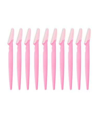 10 Eyebrow Razor Facial Epilator Trimmer Peeling Skin Tool (Pink)