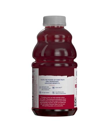 Ocean Spray 100% Pure Cranberry Juice 32oz - Pack of 8 | Fresh and Natural - Buy Online on GoSupps.com