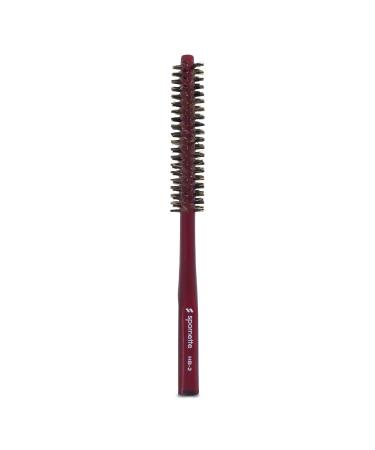 Spornette Mini Styler Boar Bristle .75 inch Round Brush (HB-2) for Blowouts  Volume  Styling  Finishing  Curling & Setting Short  Curly  Wavy  Straight  Thick  Normal or Thin Hair on Men & Women 75 Inch (Pack of 1)
