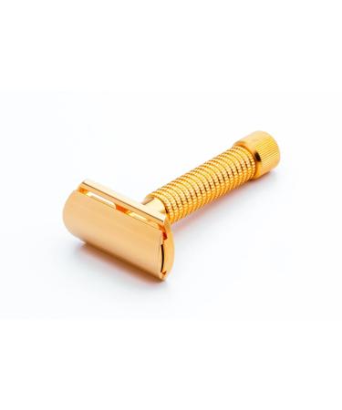 Rex Supply Company Rex Envoy razor plane made of 100 % stainless steel 3-part double-sided handmade in the USA (Gilded Deluxe 24 Karat)