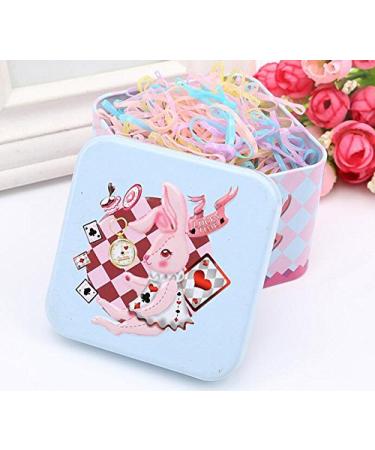 700-Piece Disposable Hair Ties & Elastic Bands in Sweet Tin Can | Ideal Hair Accessories for Babies Children & Women | Multiple Colors Available - Buy Online on GoSupps.com