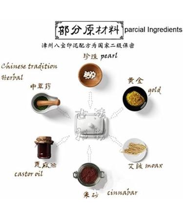 Babao Calligraphy Ink Paste 60g in Brocade Box - Traditional Chinese Yinni Ink Mud with Metallic Gold Finish - Buy Online on GoSupps.com