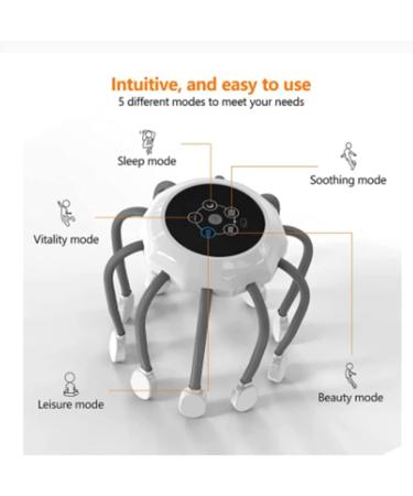 Buy IStovo Octopus Massage Device - 5 Modes 14 Vibrating Styles Leather Head for Stress Relief - International Shipping Available - Buy Online on GoSupps.com