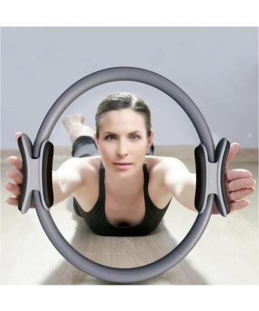 Gorilla Sports Pilates Ring - 36cm Light & Slipproof Resistance Circle for Yoga & Fitness - Double Handle Padded Includes Bag - Thigh Trainer in Gray - Buy Online on GoSupps.com