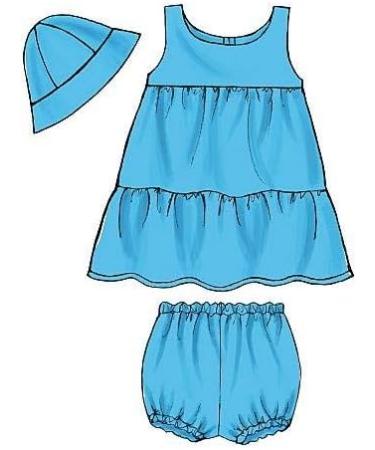 BUTTERICK B5017 Infants' Top Dress Panties Shorts Pants and Hat Pattern Set - Buy Online on GoSupps.com