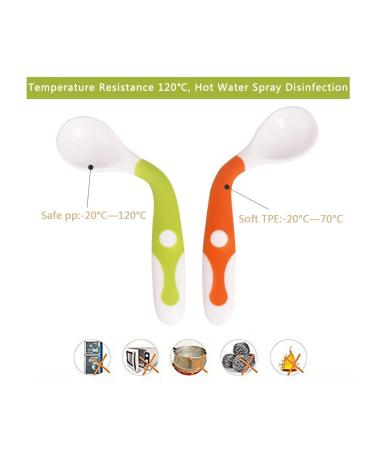 Travel Safe Baby Utensils Set - Toddler Feeding Training Spoons with Easy Grip & Bending Function (Green/Red 2 Pieces) - Buy Online on GoSupps.com