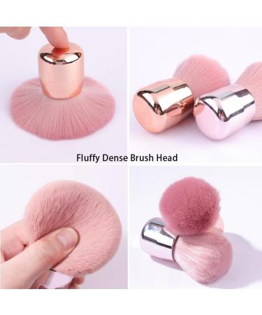 Travel Size Makeup Blush Brushes | Fluffy Kabuki & Foundation Brushes for Loose Powder & Cream Cosmetics - Buy Online on GoSupps.com