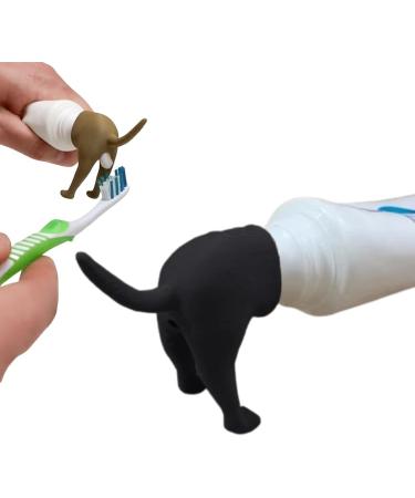 Pooping Dog Butt Toothpaste Topper Puppy Butt Toothpaste Cap Dispenser - Hilarious Gift for All Ages (Gray 3-Pack) Grey 3-Pack - Buy Online on GoSupps.com