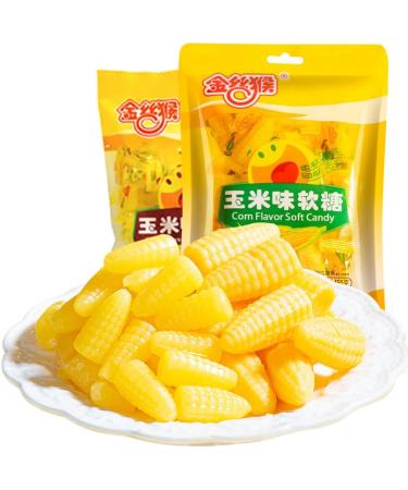 Corn candy soft and hard candy mixed corn flavor Instant candy old-fashioned fruit candy delicious snack gifts fruit candy candy (soft sweets 150g 2 bags) soft sweets 150g 2 bags