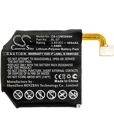 BL-S7 400mAh Battery for W200 W280A Watch Urbane 2nd Edition LTE - 3.85V Compatible Replacement - Buy Online on GoSupps.com