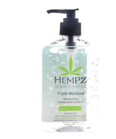 Hempz Triple Moisture Herbal Hand Sanitizer 8.5oz - Moisturizing Formula - Buy Online on GoSupps.com
