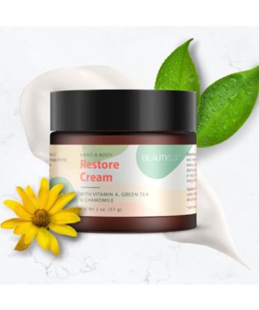 Hand & Body Restore Cream - Deeply Moisturizing with Argan Oil & Hyaluronic Acid for Fine Lines - 2 oz - Buy Online on GoSupps.com