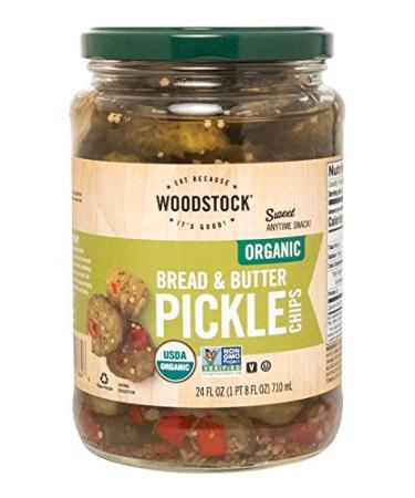 Woodstock Organic Pickles - Sweet Bread  Butter - Sliced - 24 oz (pack of 1)