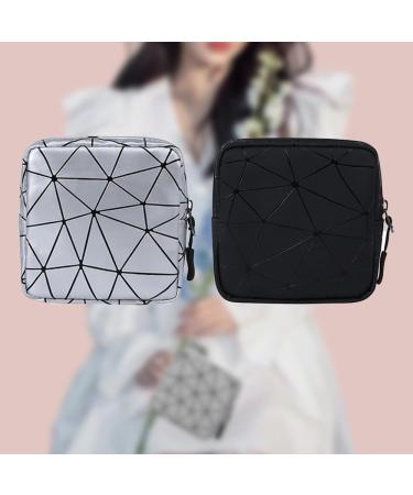 2 Pack Waterproof Tampon Storage Bags - Mini Zipper Bags for Women | Tampon Binding Storage in Green & Black - Buy Online on GoSupps.com