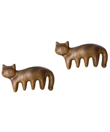 Frcolor 2st K tchen-Massagenkamm Broad tooth comb Head massage chamber tool hair scalp massage curb scraping the scalp ridge cute sandalwood whole body wide ridge travel